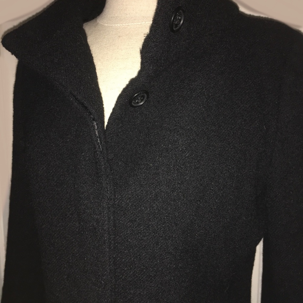 Isaac Mizrahi Target Blk Wool Double Breasted Coat - image 4